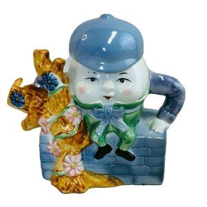 Vtg Feitx Humpty Dumpty Ceramic Collectible Decorative Teapot